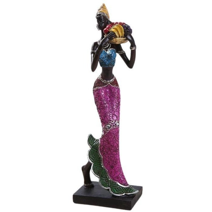 Statue Femme Africaine Rose I Le Monde Des Statues 