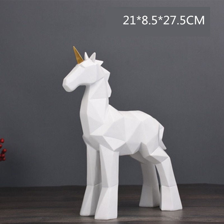 Statue Origami Licorne Blanche I Le Monde Des Statues 