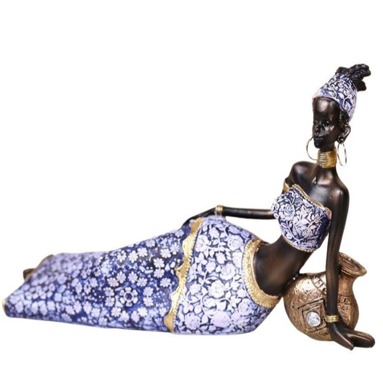 Statue Femme Africaine Allongée I Le Monde Des Statues 