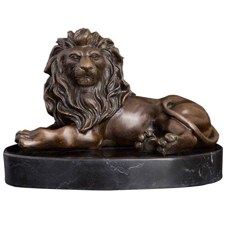 Statue Lion Bronze Assis I Le Monde Des Statues 