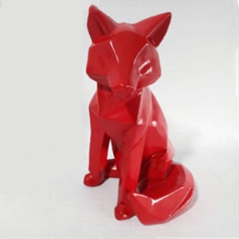 Statue Origami Renard Rouge I Le Monde Des Statues 