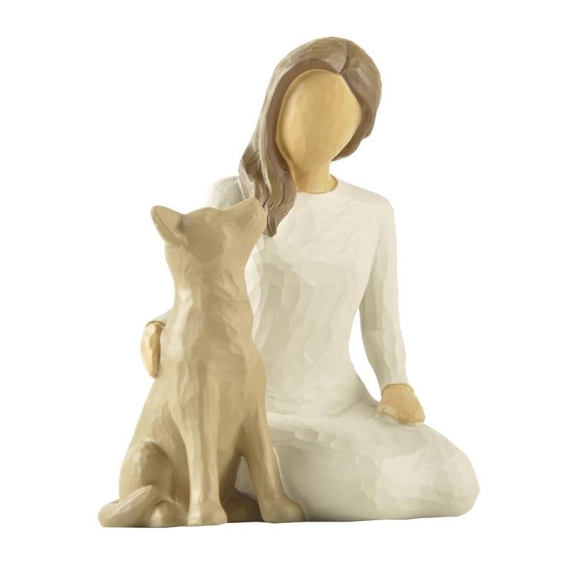 Statue Femme Assise Chien I Le Monde Des Statues 