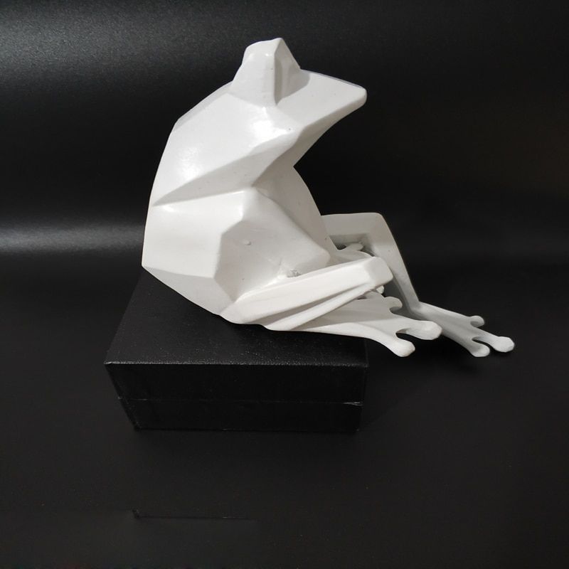 Statue Origami Grenouille Blanche I Le Monde Des Statues 