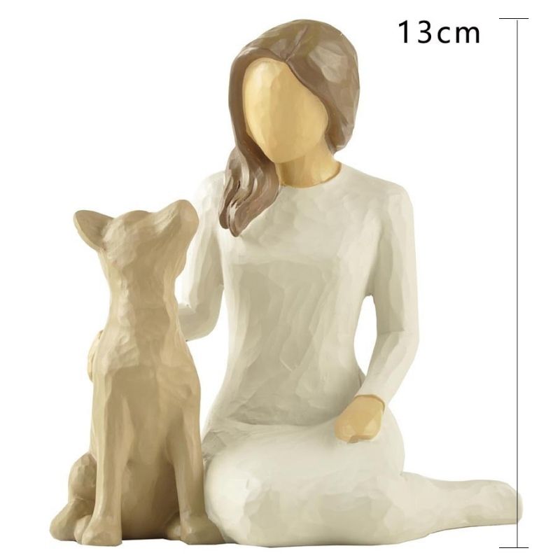 Statue Femme Assise Chien I Le Monde Des Statues 