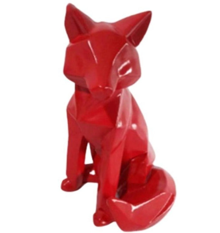 Statue Origami Renard Rouge I Le Monde Des Statues 