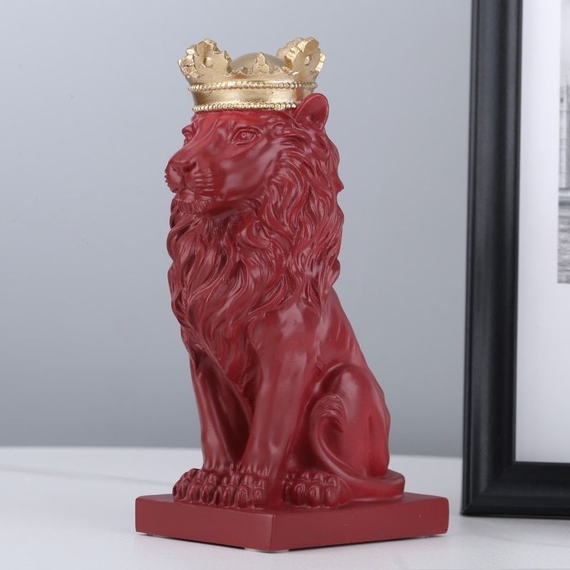 Statue Roi Lion Rouge I Le Monde Des Statues 