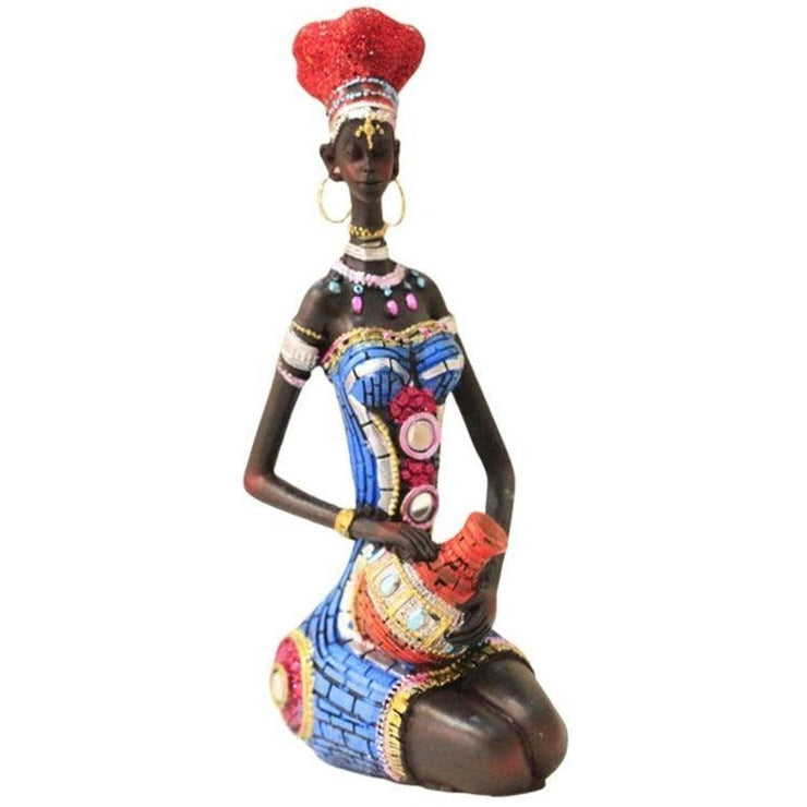 Statue Femme Africaine Assise I Le Monde Des Statues 