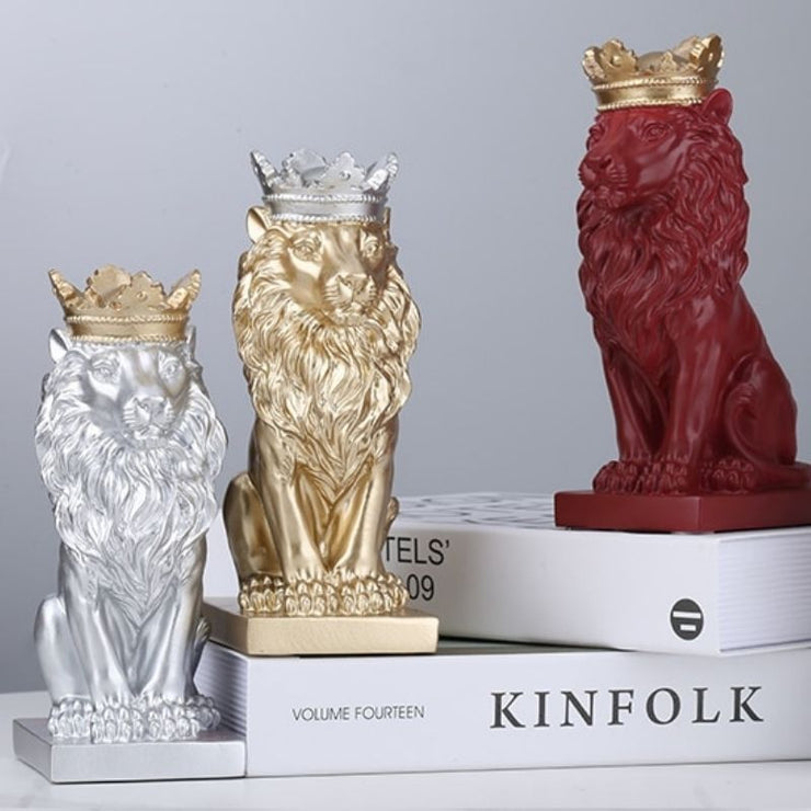 Statue Roi Lion Argent I Le Monde Des Statues 