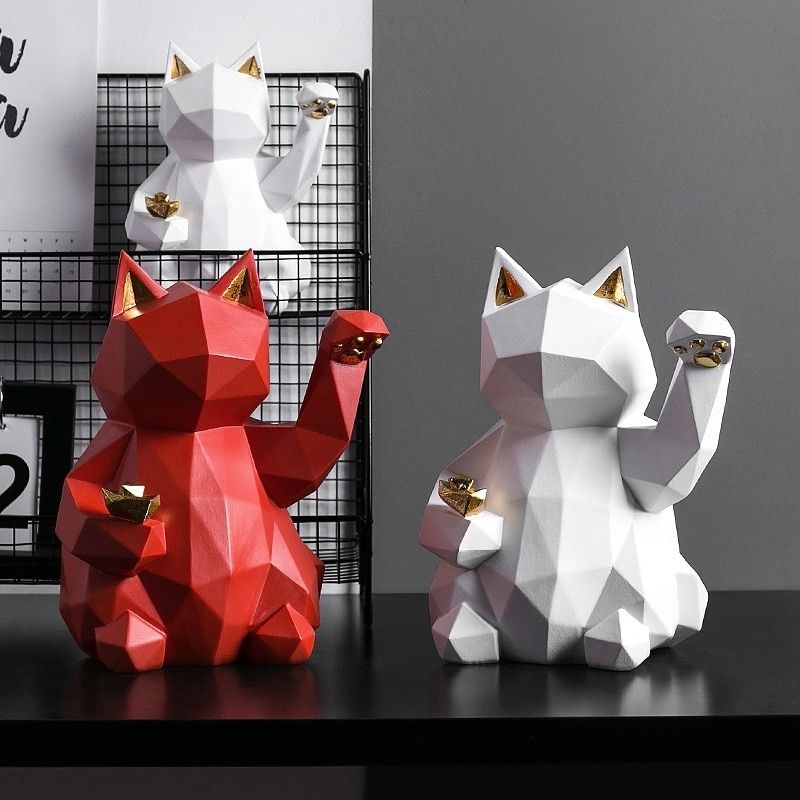 Statue Chat Japonais Origami I Le Monde Des Statues 