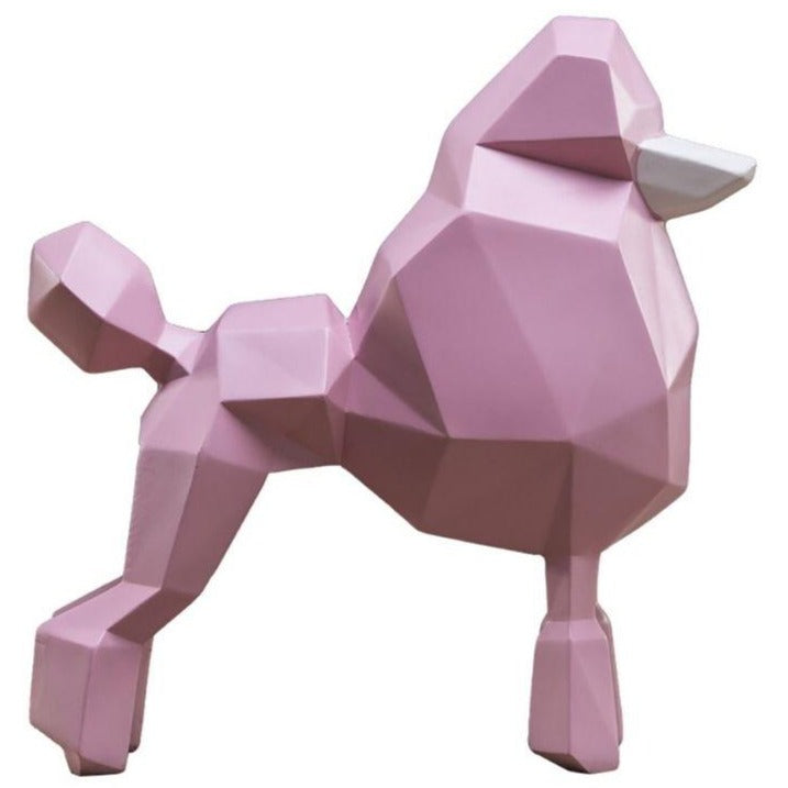 Statue Origami Caniche Rose I Le Monde Des Statues 