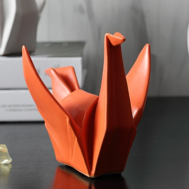 Statue Origami Cocotte Orange I Le Monde Des Statues 