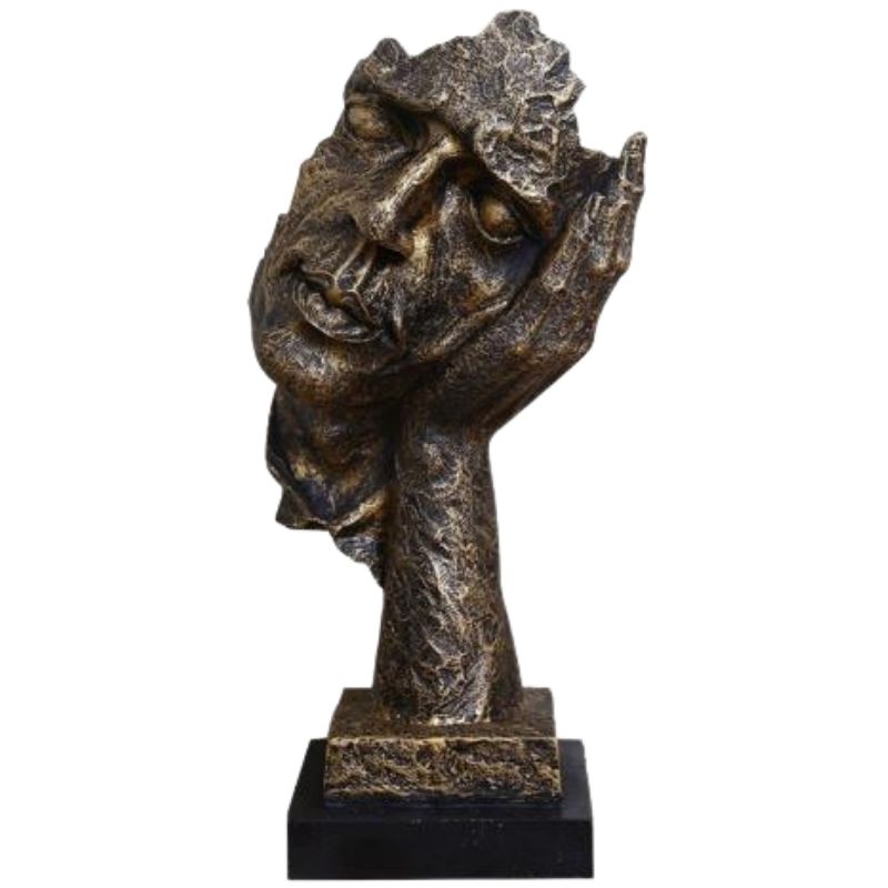 Statue Homme Visage Bronze I Le Monde Des Statues 