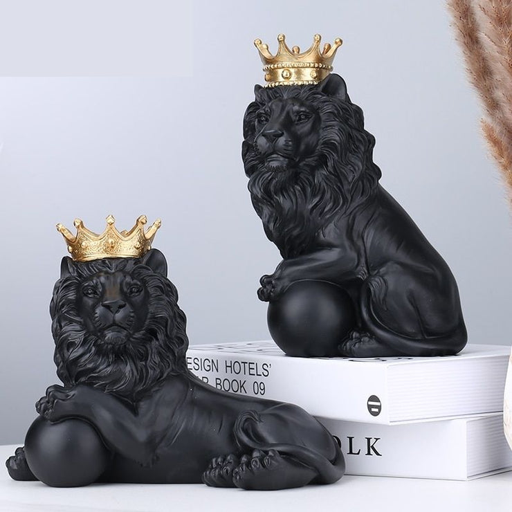 Statue Roi Lion Noir I Le Monde Des Statues 