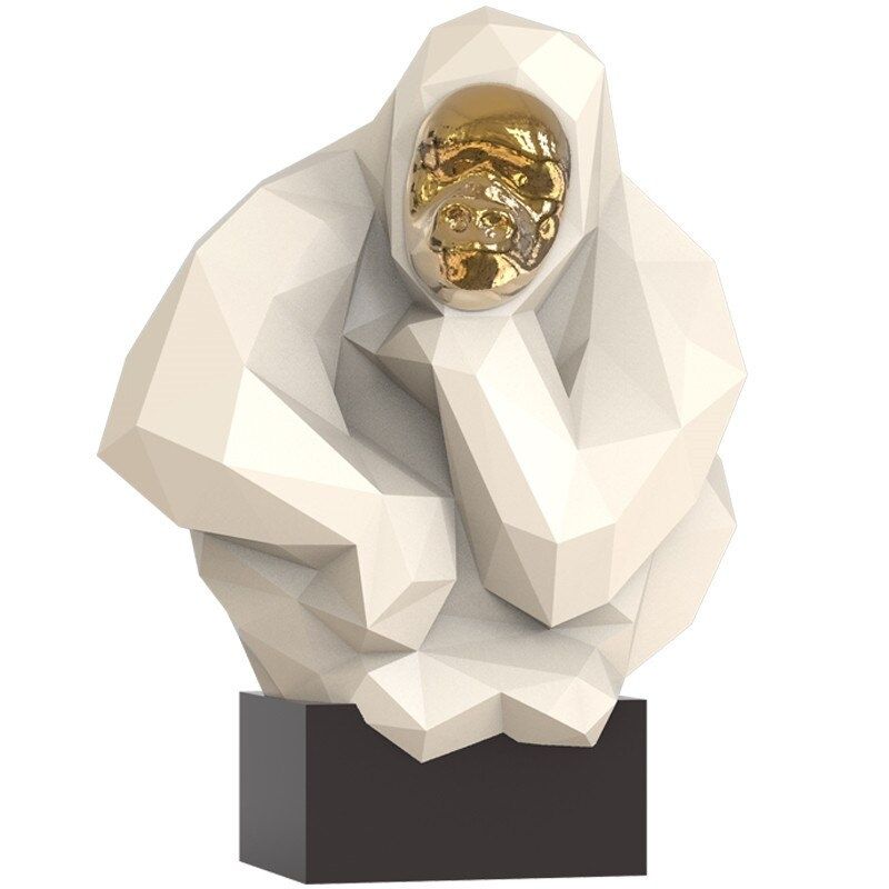 Statue Gorille Design Blanc I Le Monde Des Statues 