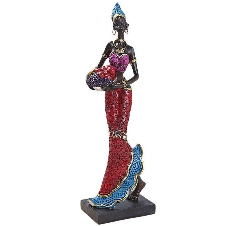 Statue Femme Africaine Rouge I Le Monde Des Statues 