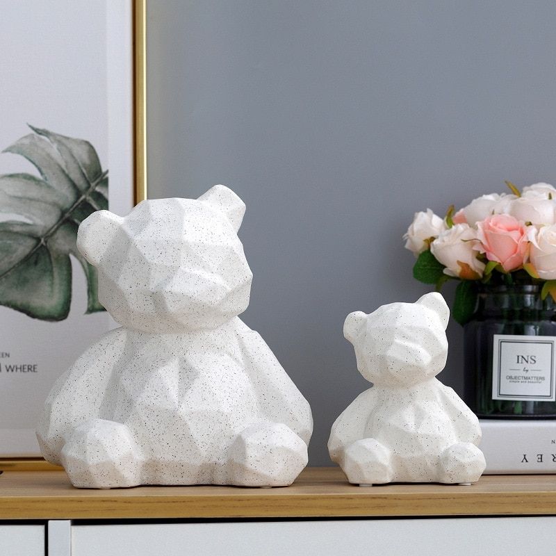 Statue Origami Nounours Blanc I Le Monde Des Statues 