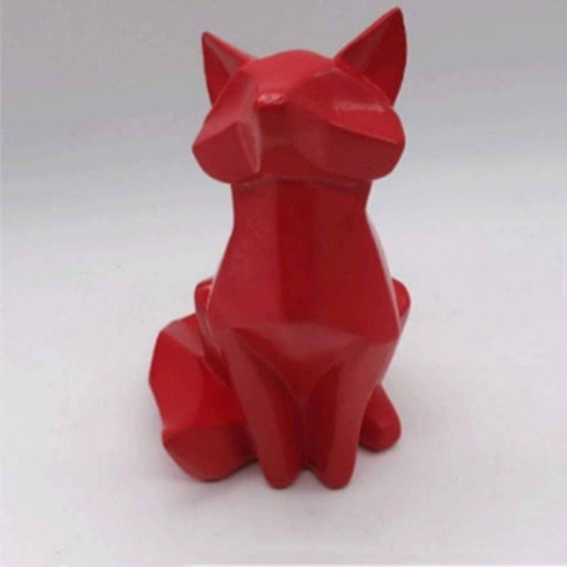 Statue Origami Renard Rouge I Le Monde Des Statues 