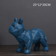 Statue Chien Origami Bleu I Le Monde Des Statues 