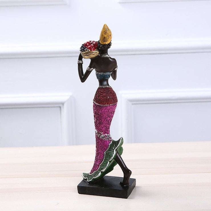 Statue Femme Africaine Rose I Le Monde Des Statues 