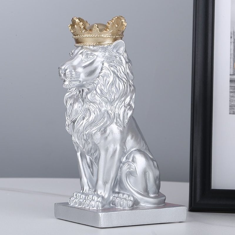 Statue Roi Lion Argent I Le Monde Des Statues 