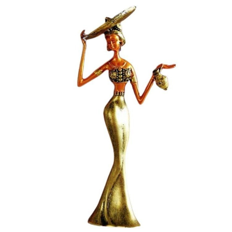 Statue Femme Africaine Chapeau I Le Monde Des Statues 