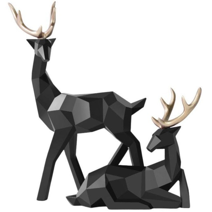 Statue Origami Cerf Noir I Le Monde Des Statues 