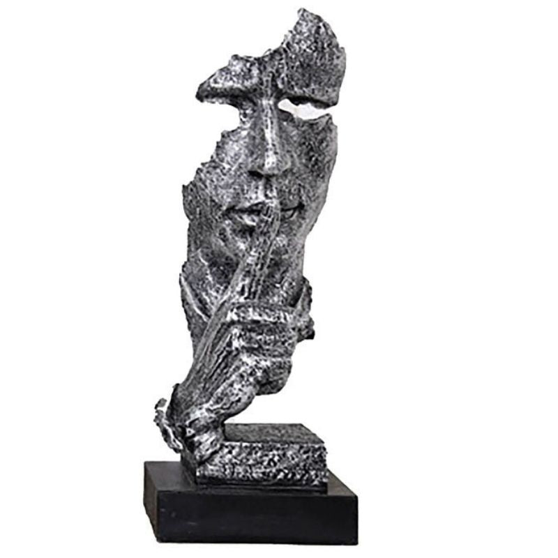 Statue Homme Argent Chut I Le Monde Des Statues 