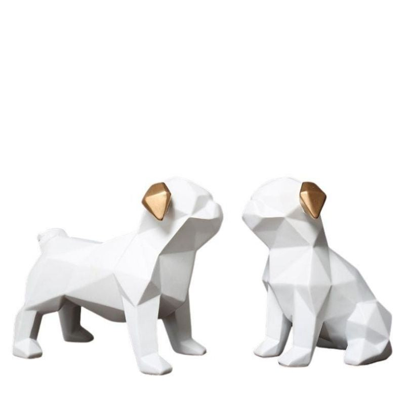 Statue Chien Origami Blanc I Le Monde Des Statues 