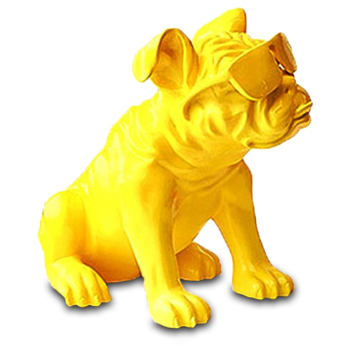 Statue Bouledogue Jaune I Le Monde Des Statues 